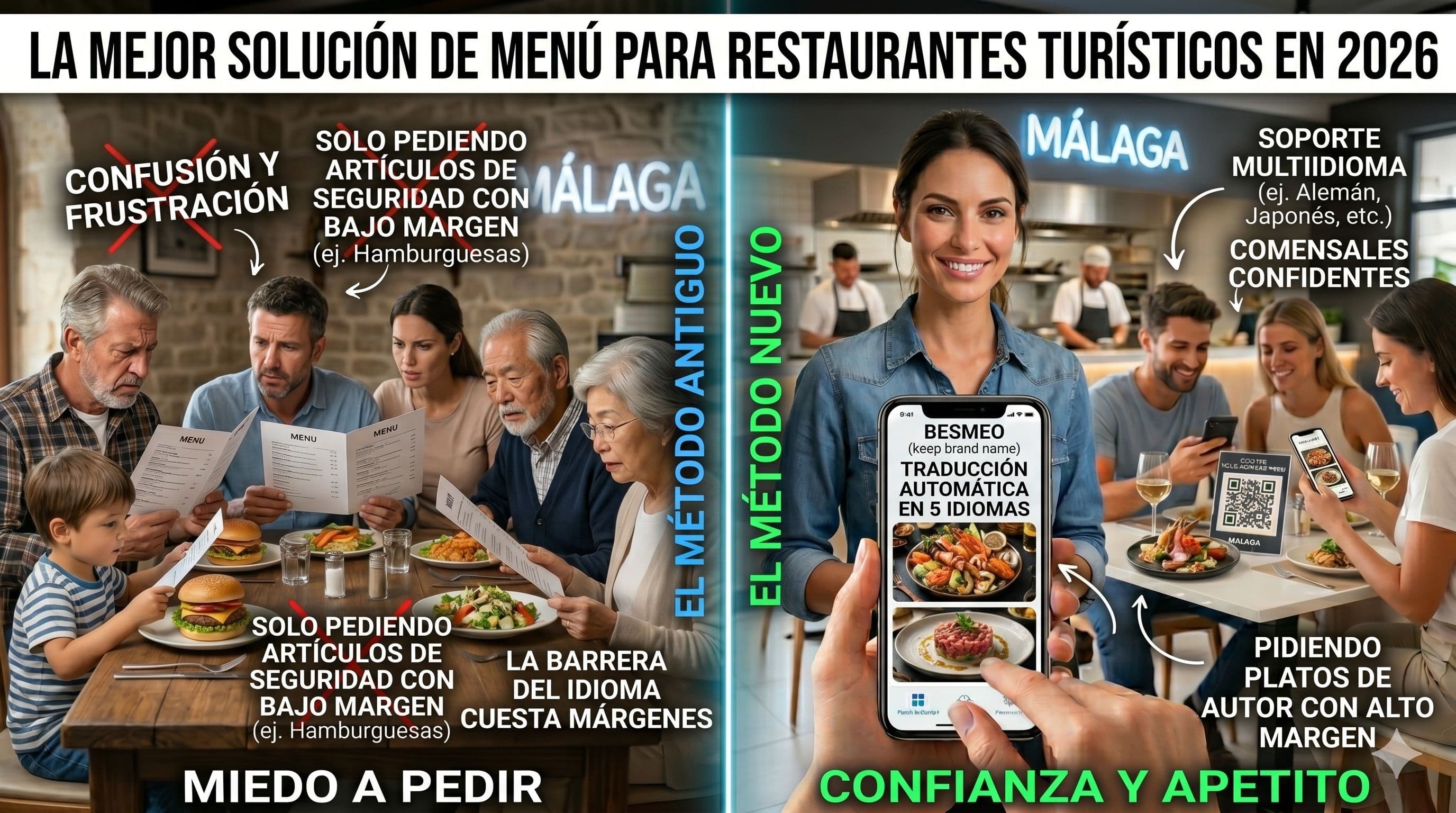 La mejor solución para menús de restaurantes turísticos en 2026: la guía definitiva