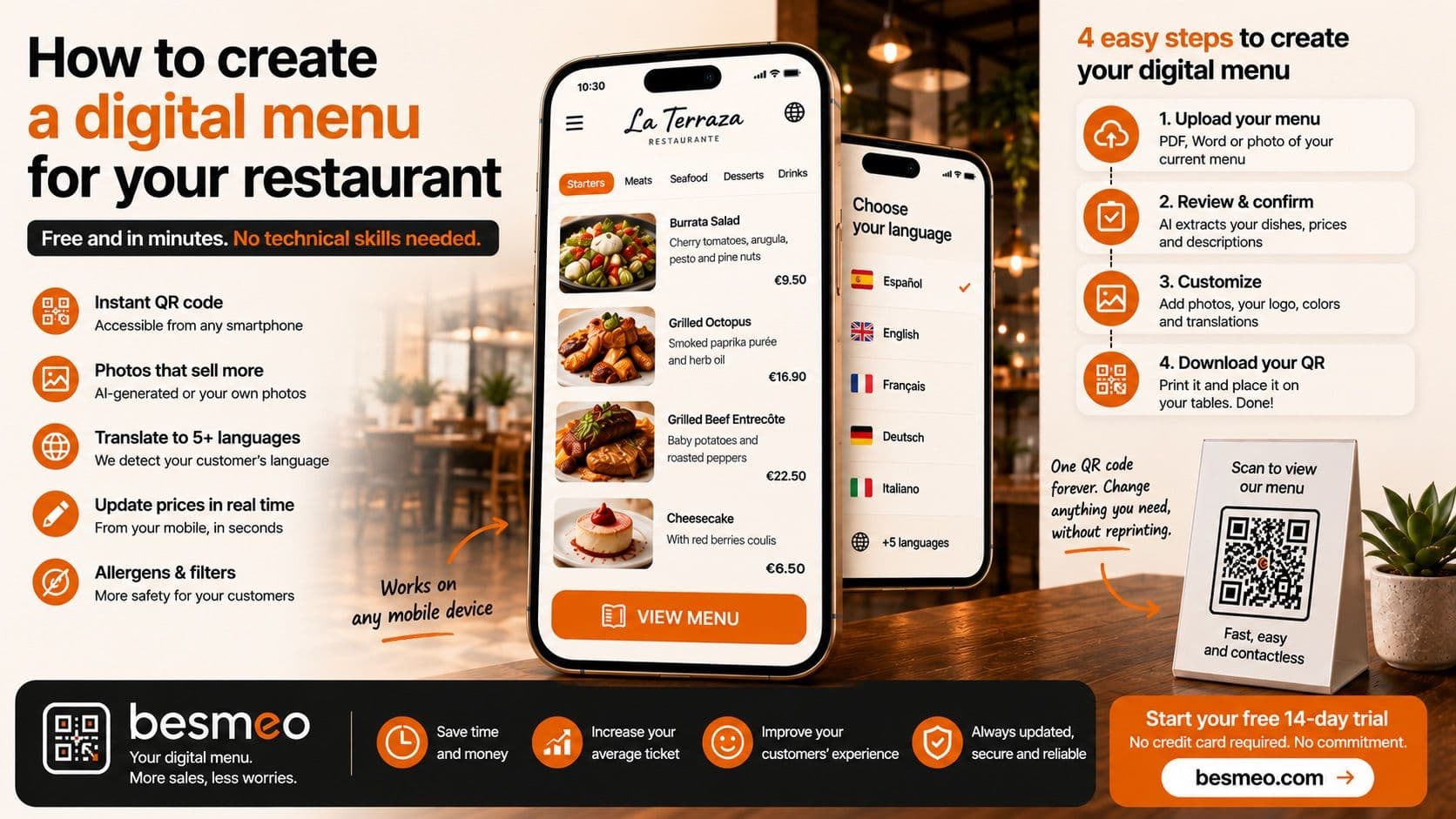 How to create a digital menu for your restaurant (free and in minutes)