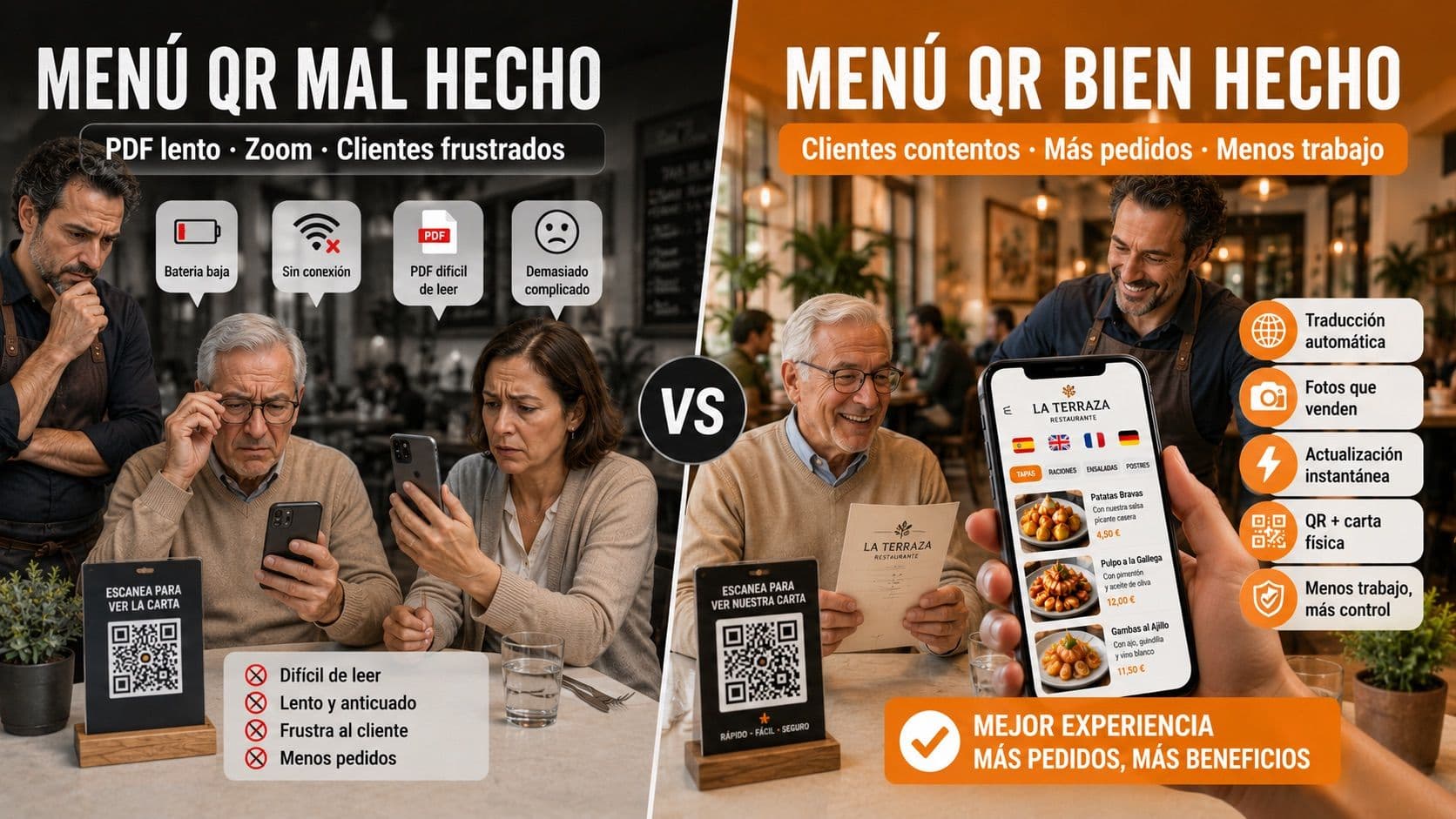 ¿Merece la pena un menú QR para tu restaurante? Ventajas y pegas reales